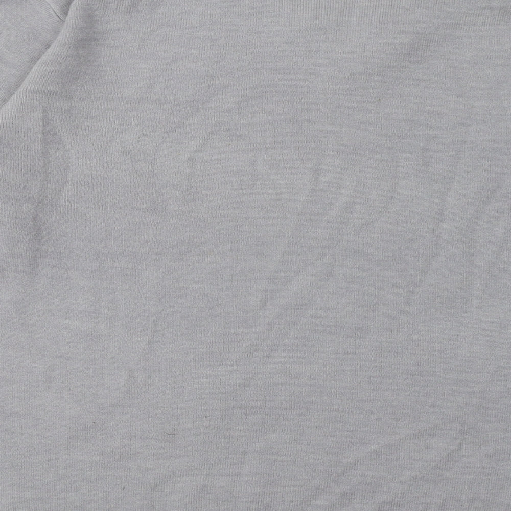 George Mens Grey Acrylic Pullover Sweatshirt Size M