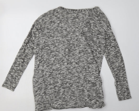Womens UK Size 10 Topshop Grey Cardigan Jumper