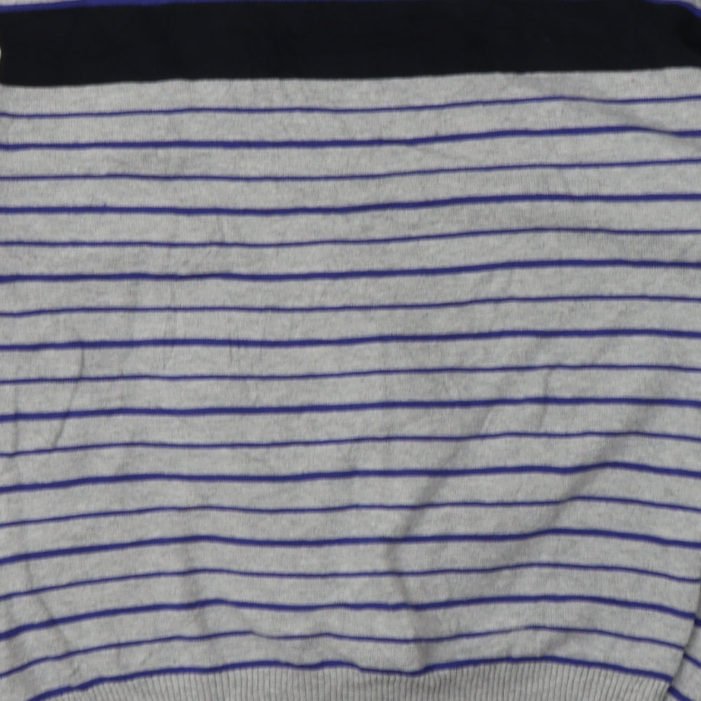 Brand and care label for jc rags men’s grey check pullover sweatshirt, size L