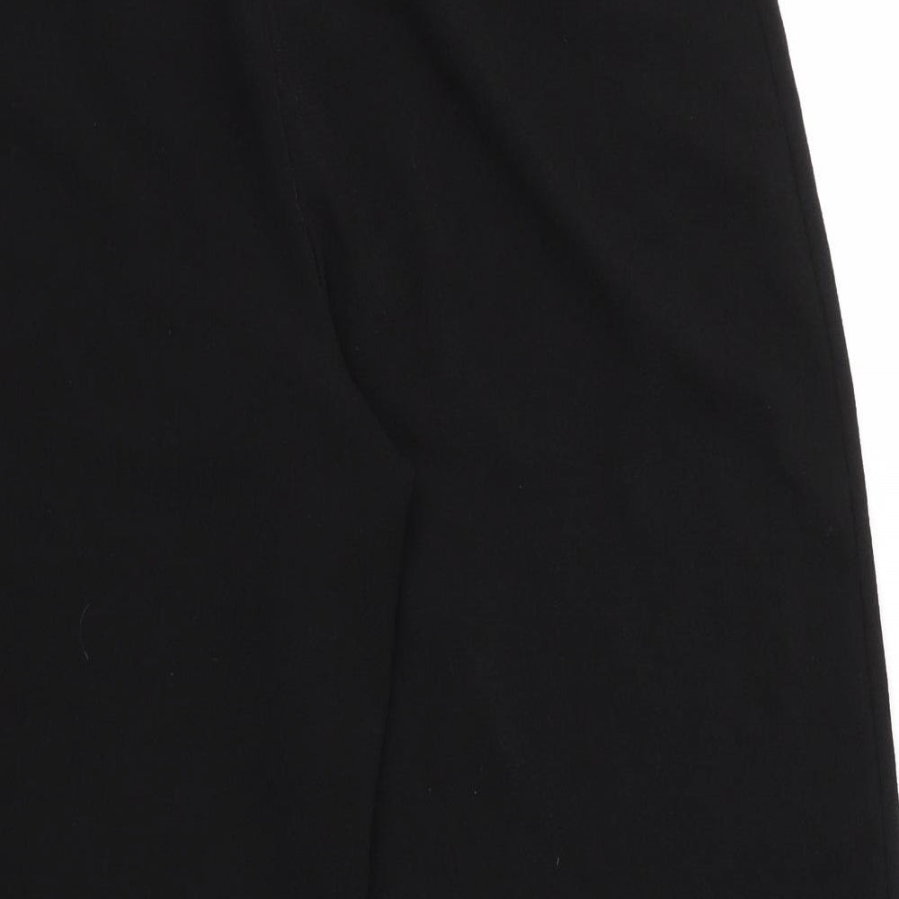 PRETTYLITTLETHING Womens Black Polyester Capri Trousers Size 14 L22 in Regular Zip