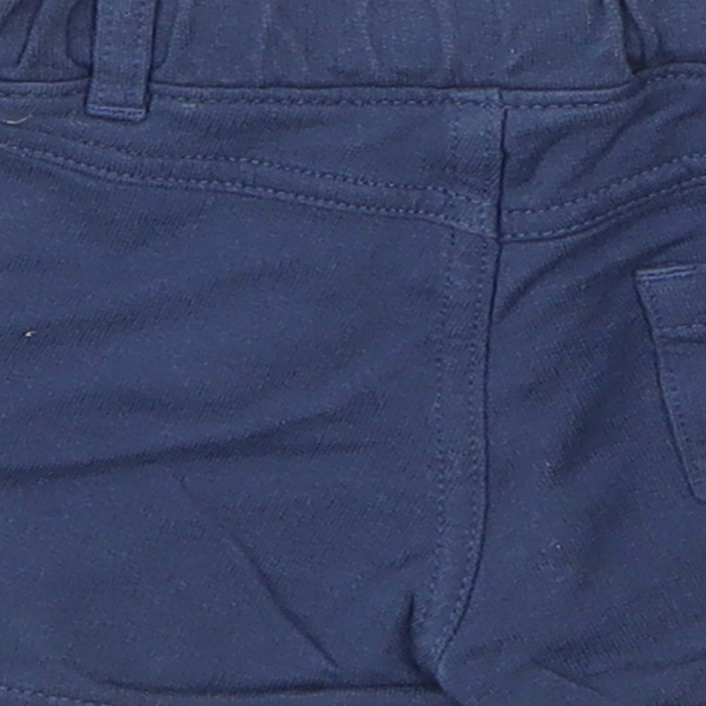 M&S Baby Blue Cotton Capri Leggings Size 0-3 Months Drawstring