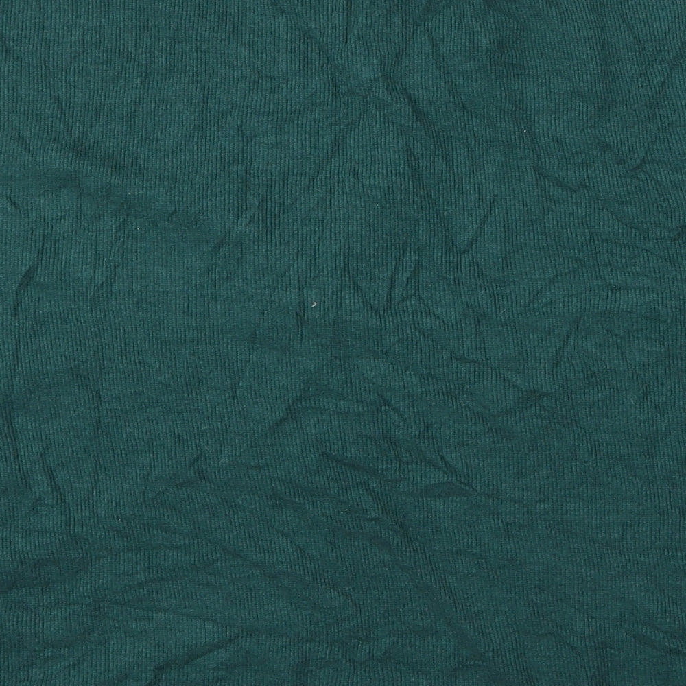Primark Womens Green Viscose Basic Blouse Size 18 Round Neck - Christmas