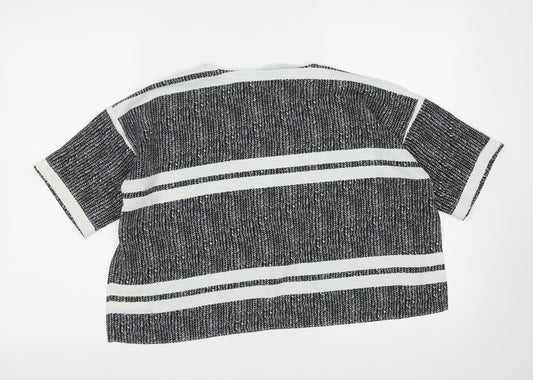 Womens UK Size 6 Topshop Black Basic T-Shirt