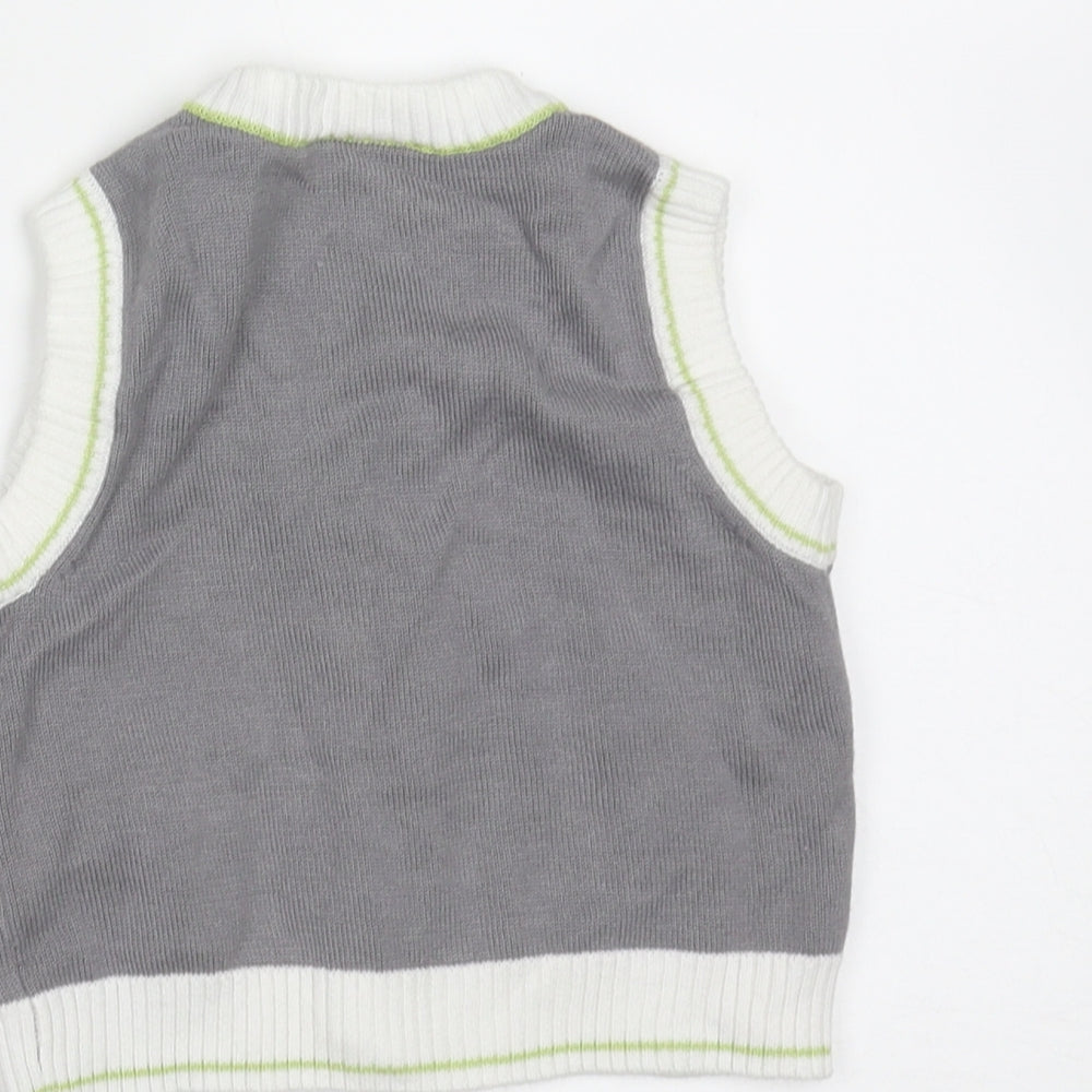 Baby Boutique Baby Grey Cotton Cardigan Jumper Size 3-6 Months Button
