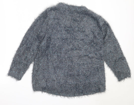 Womens UK Size 8 Marks and Spencer Blue Pullover Jumper