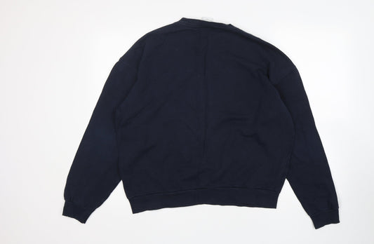 Topman Mens Blue Cotton Pullover Sweatshirt Size M
