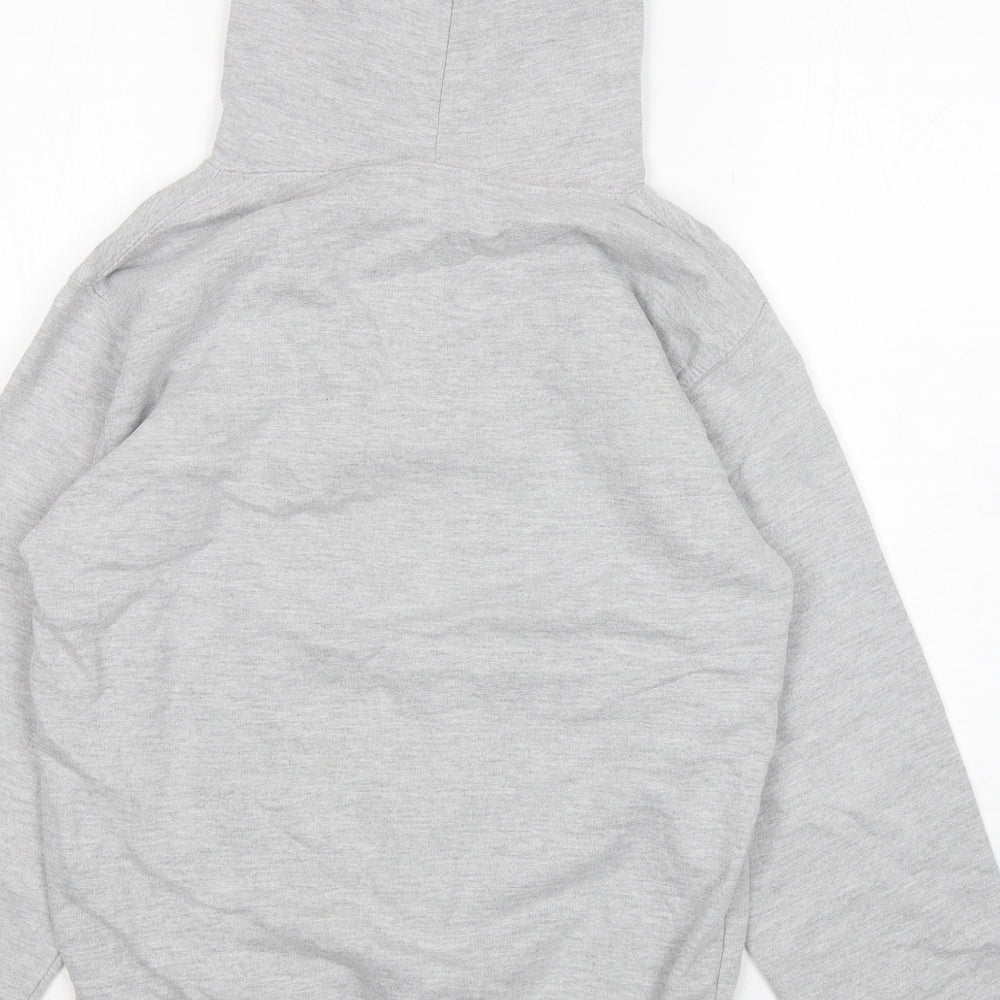 Awdis Womens Grey Cotton Pullover Hoodie Size S