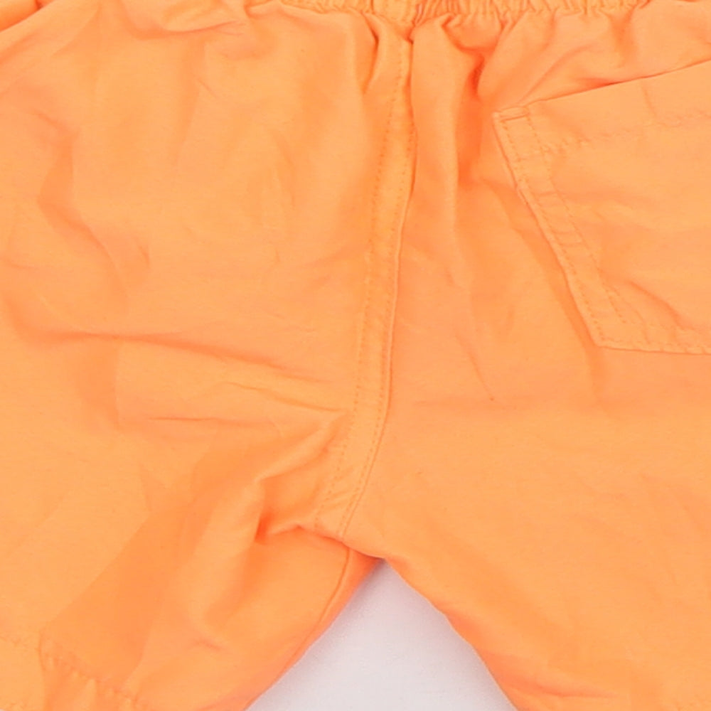 Primark Boys Orange Polyester Sweat Shorts Size 2-3 Years Regular Drawstring