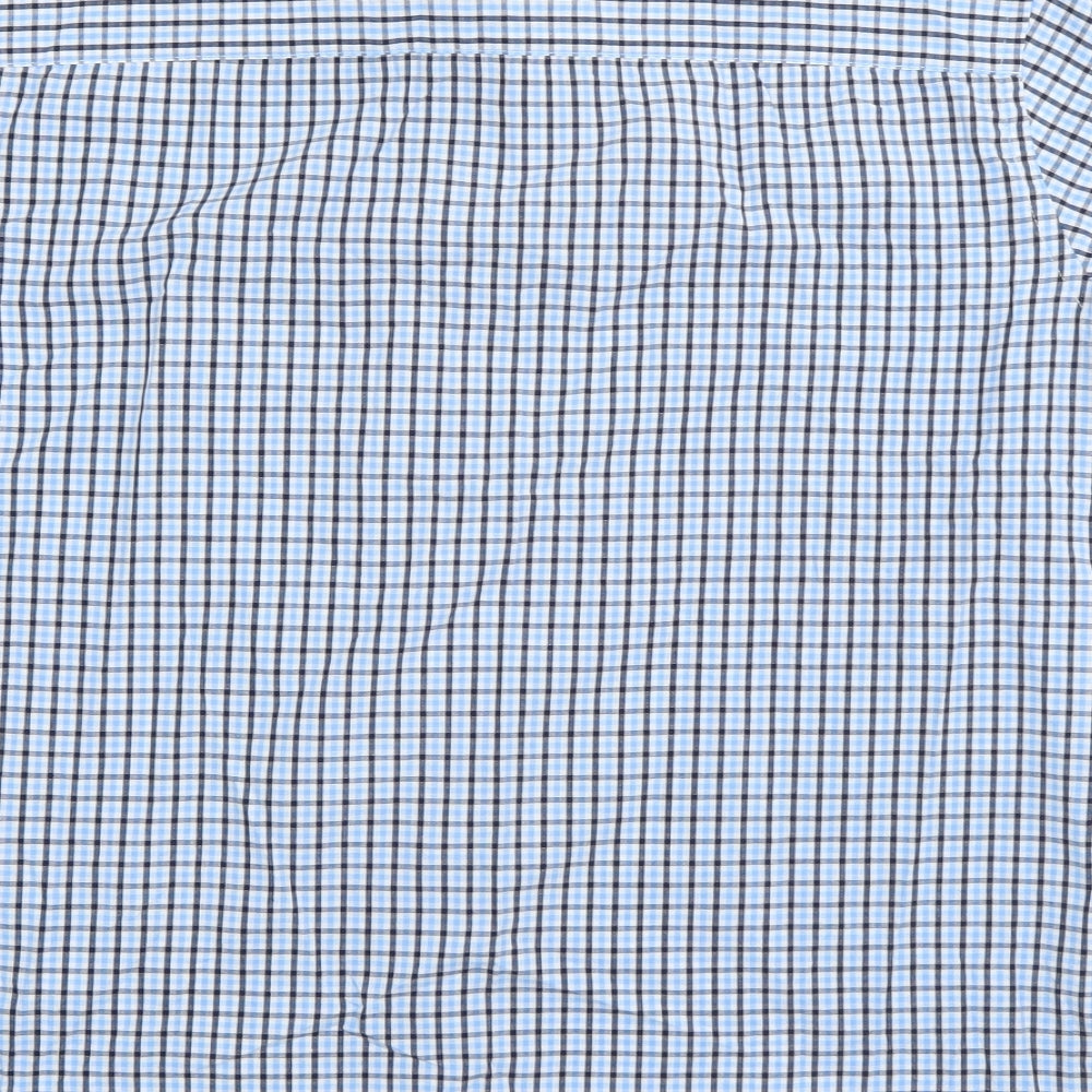 Mens UK Size L Originals Blue Button-Up Short Sleeve Casual Shirt