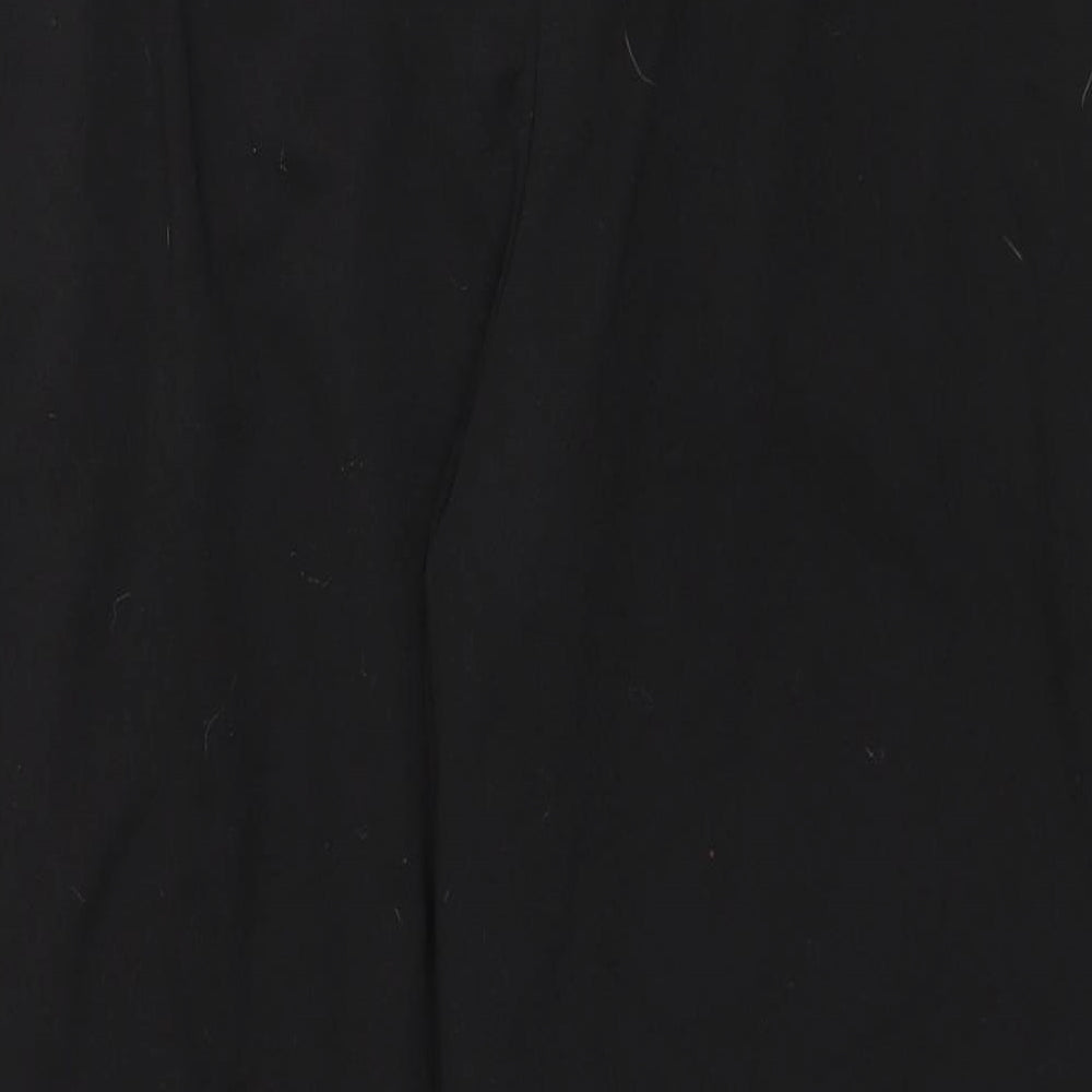 Womens UK Size M Preworn Regular Fit Jogger Black Trousers