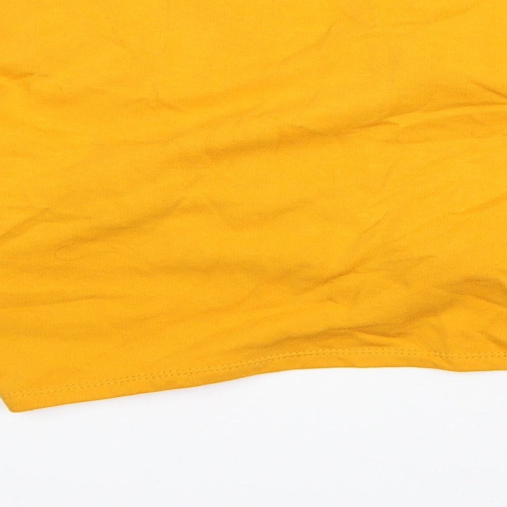 H&M Womens Orange Cotton Pullover Sweatshirt Size M Pullover - knot detail