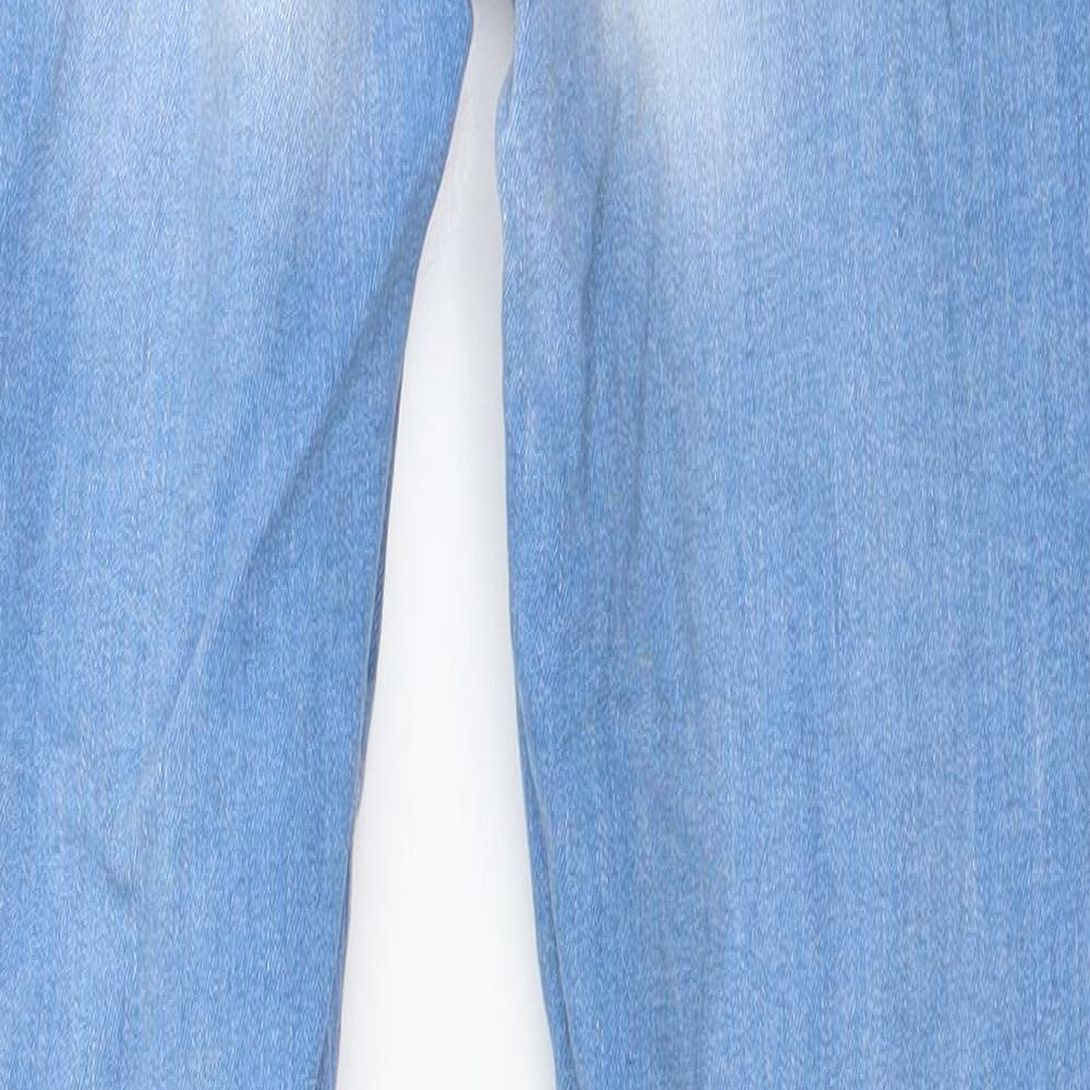 Denim & Co. Womens Blue Cotton Skinny Jeans Size 8 L28 in Regular Button