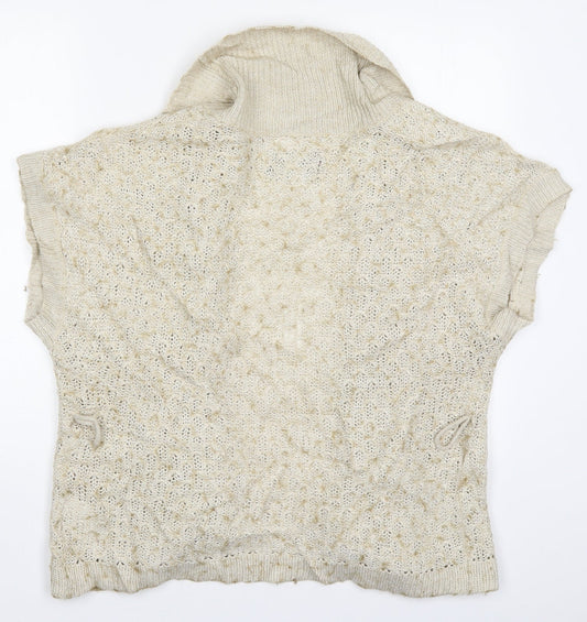 Womens UK Size L Mexx Beige Cardigan Jumper