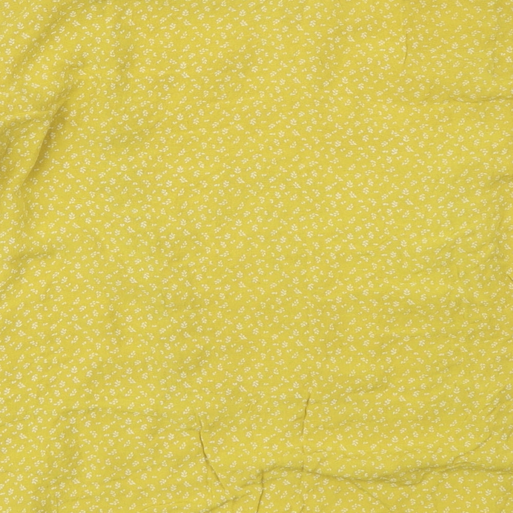 Womens UK Size 10 H&M Yellow Basic Blouse