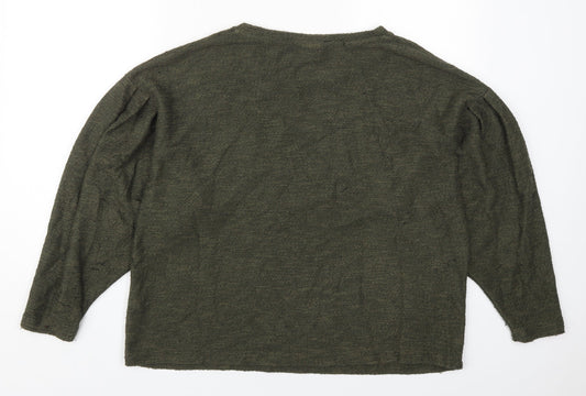 Womens UK Size M New Look Green Pullover Jumper