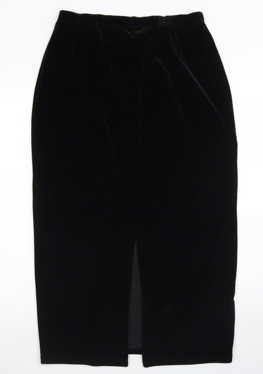CMD Womens Black Polyester A-Line Skirt Size S