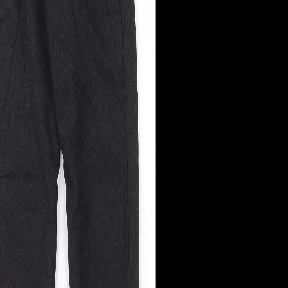 Brand and care label for George boys’ grey polyester carpenter trousers, size 6, years regular zip
