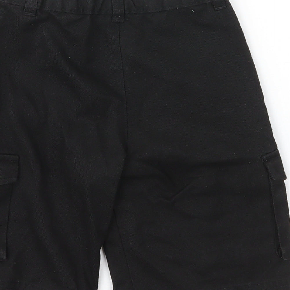 George Boys Black Viscose Cargo Shorts Size 5 Years Regular Zip