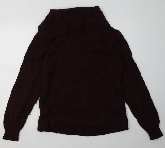 H&M Womens Red Argyle/Diamond Acrylic Pullover Sweatshirt Size M Pullover