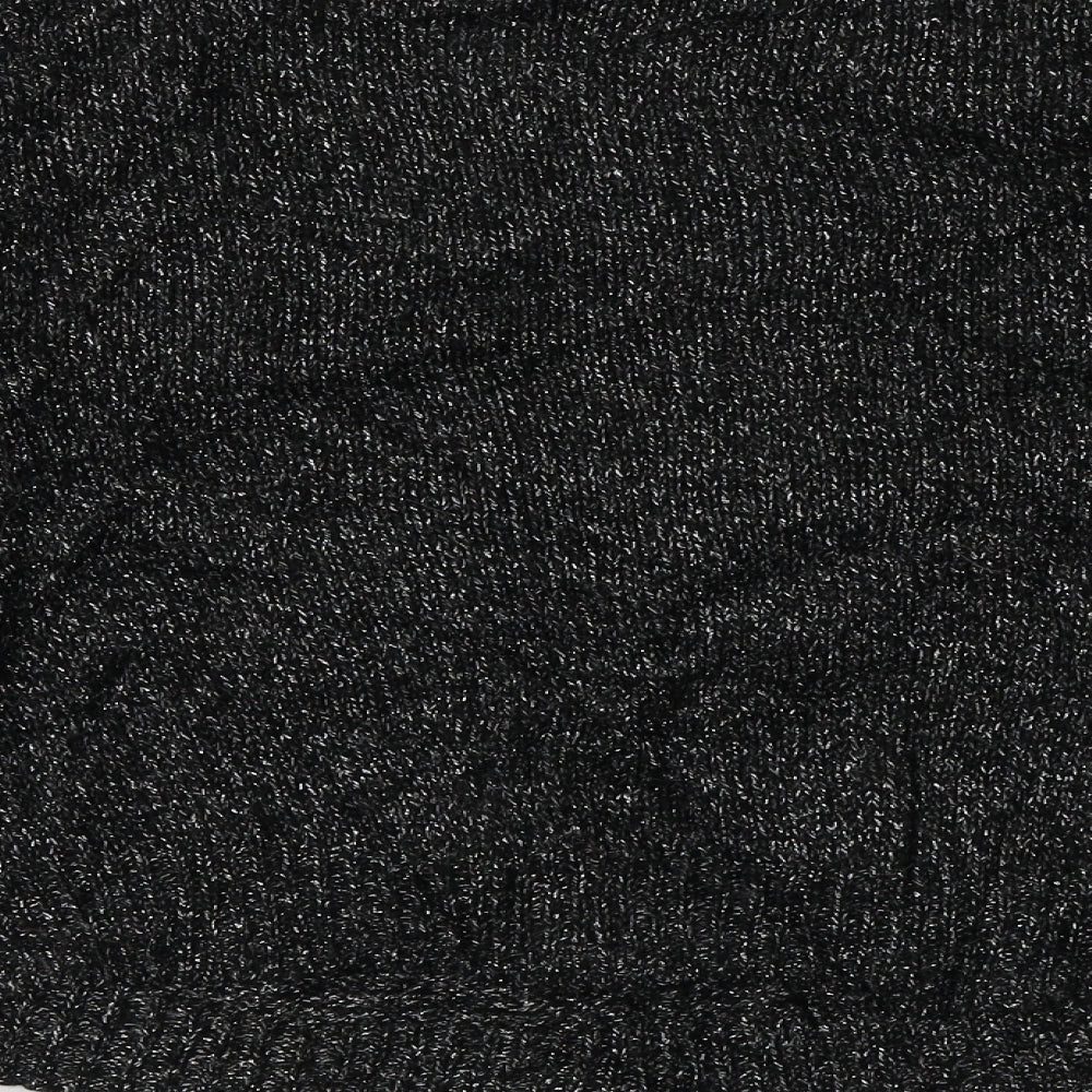 H&M Womens Black Acrylic Pullover Sweatshirt Size 8 Pullover