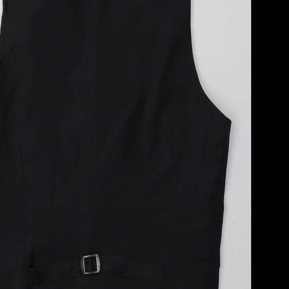 ASOS Mens Blue Polyester Jacket Suit Waistcoat Size 36