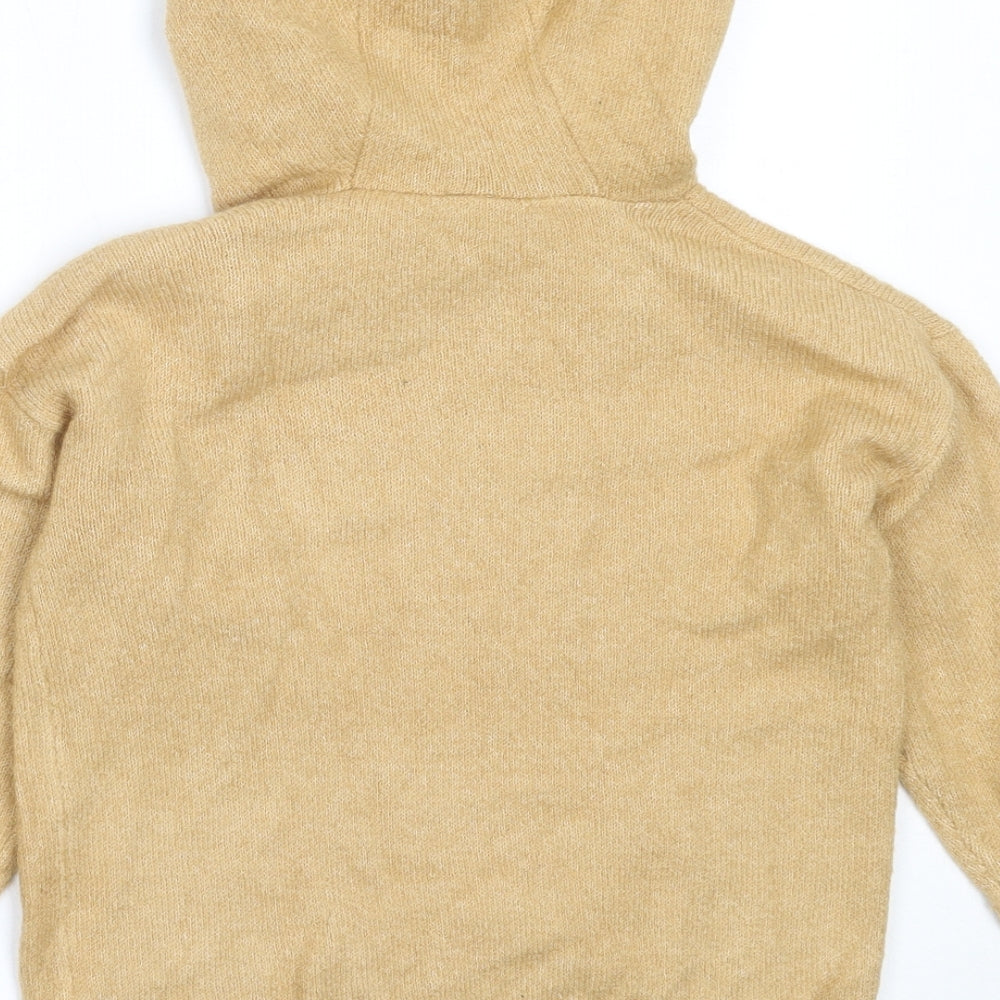 TU Girls Beige Acrylic Pullover Hoodie Size 8 Years