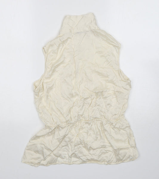 Womens UK Size 14 NEXT Ivory Basic Blouse