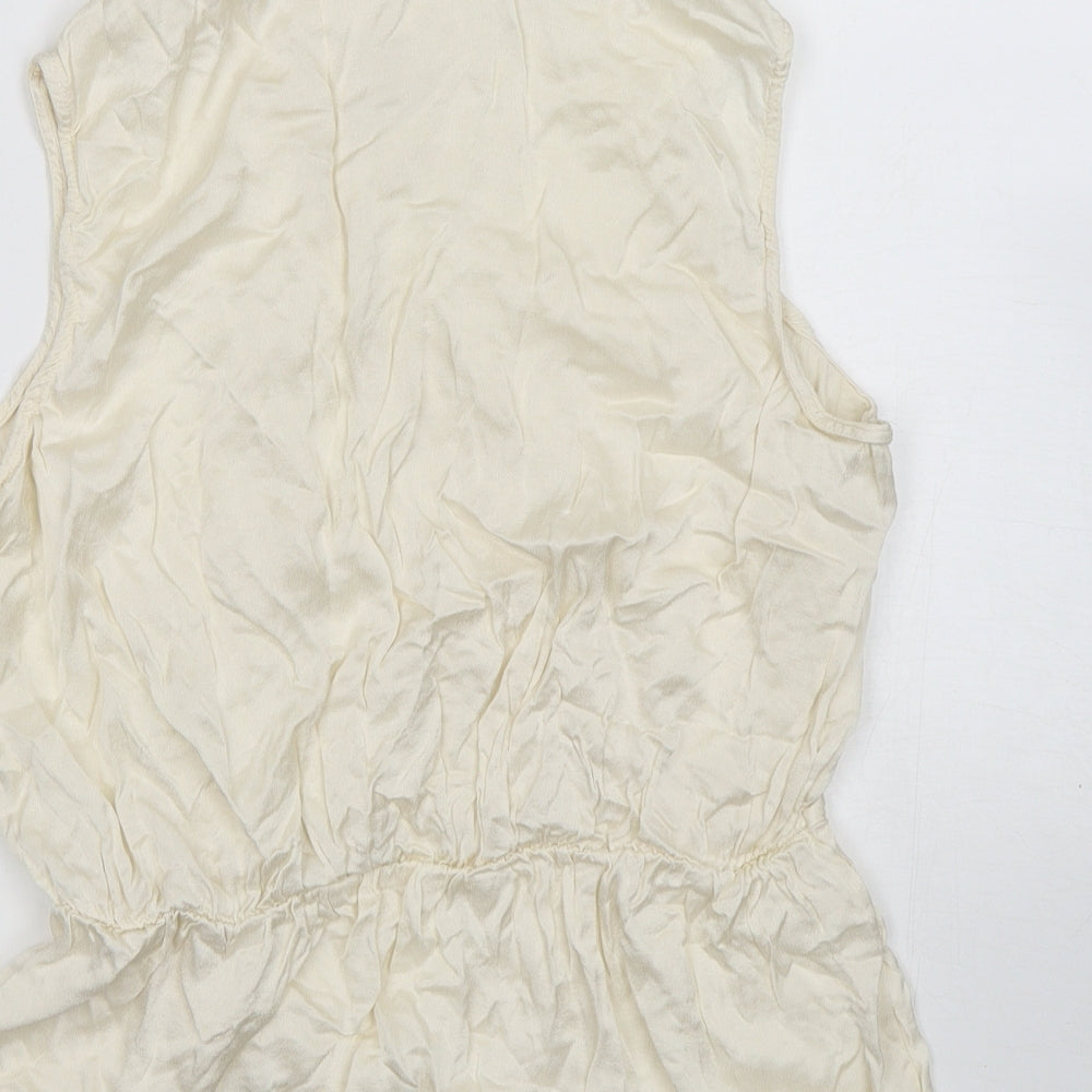 Womens UK Size 14 NEXT Ivory Basic Blouse