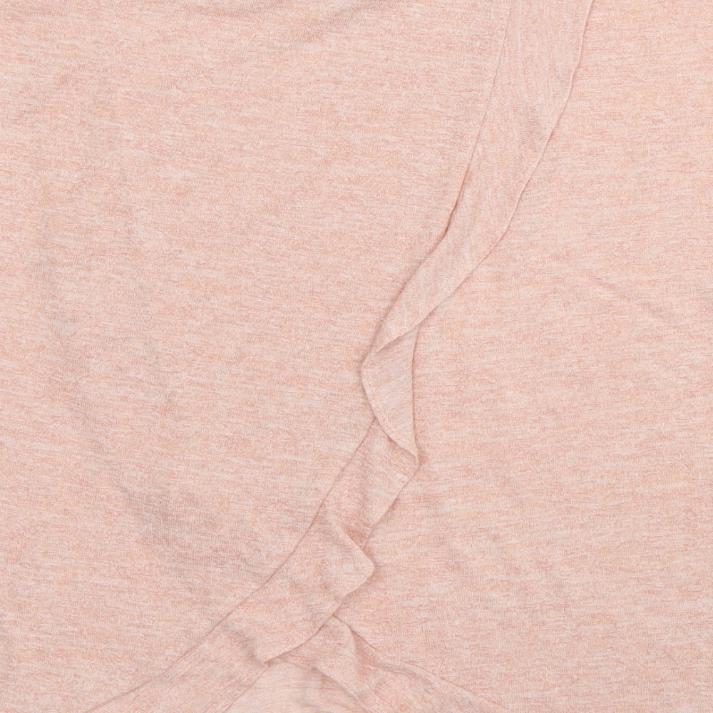 Womens UK Size 8 Papaya Orange Basic T-Shirt