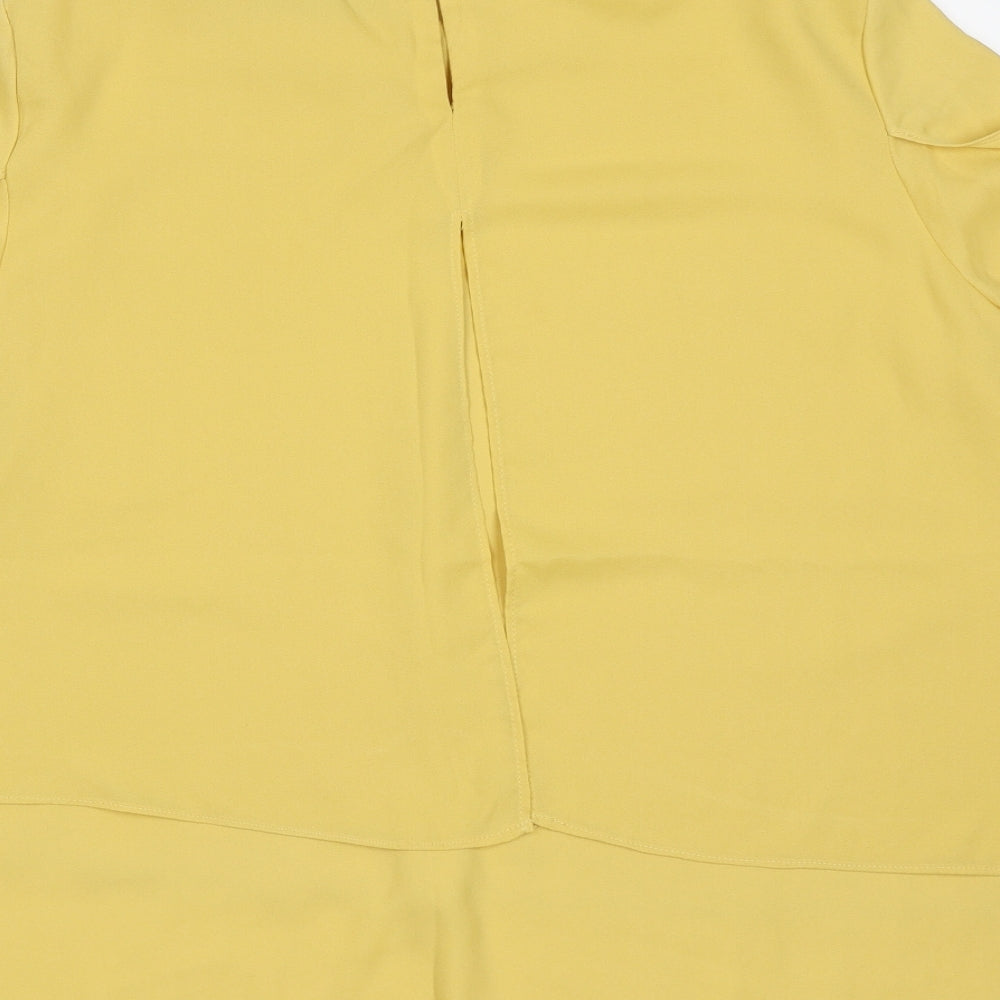 Womens UK Size M MNG Yellow Basic Blouse