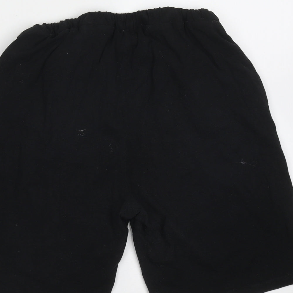 SheIn Girls Black Cotton Bermuda Shorts Size 10 Years Regular