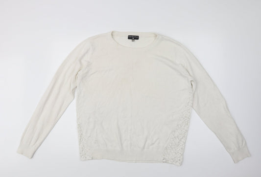 Womens UK Size L Originals Knitwear White Pullover Jumper