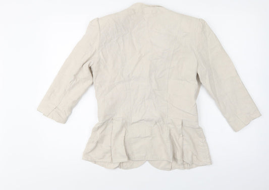 Matalan Womens Beige Jacket Blazer Button