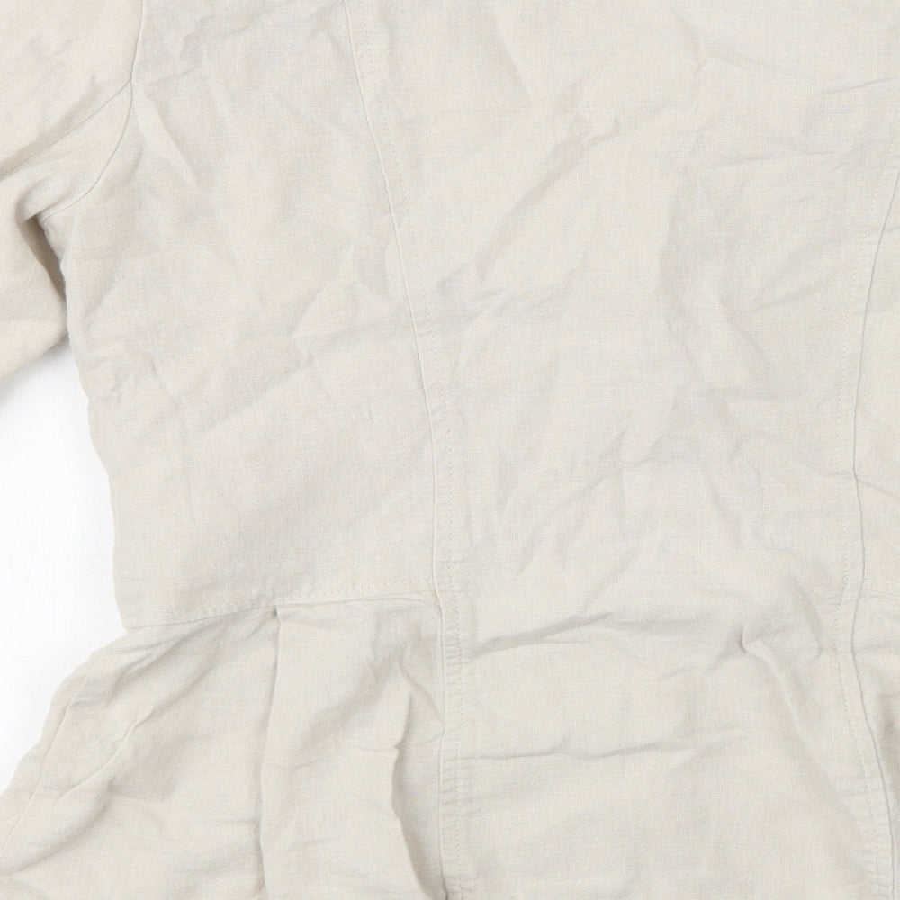 Matalan Womens Beige Jacket Blazer Button