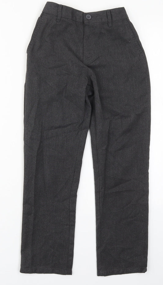 NEXT Boys Grey Polyester Dress Pants Trousers Size 10 Years Regular Button