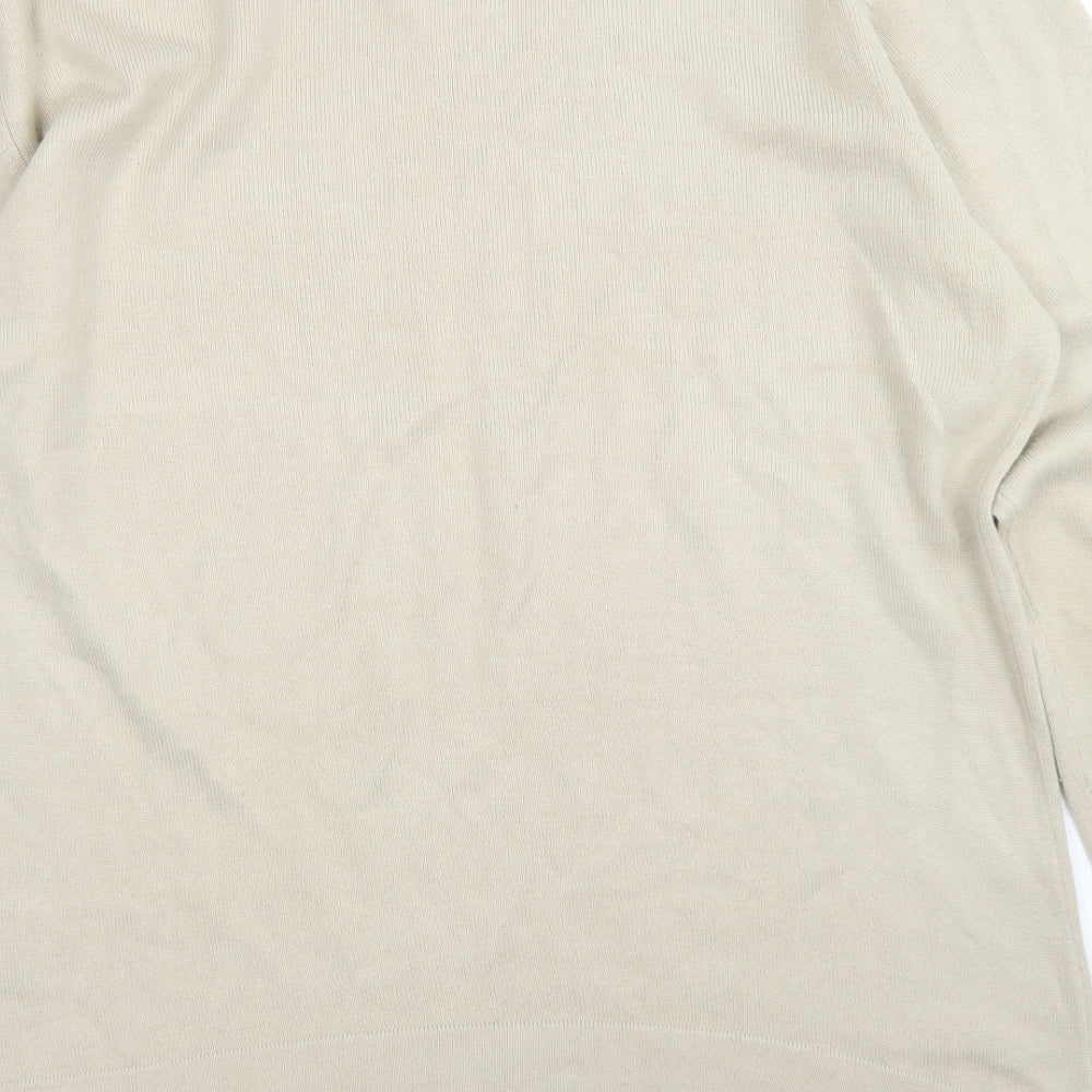 Burton Mens Brown V-Neck Acrylic Pullover Jumper Size M