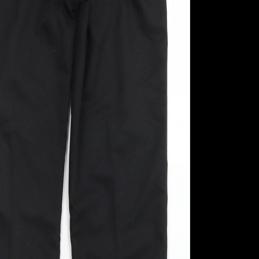 Dunlop Mens Black Polyester Dress Pants Trousers Size 34 in L27 in Regular Button