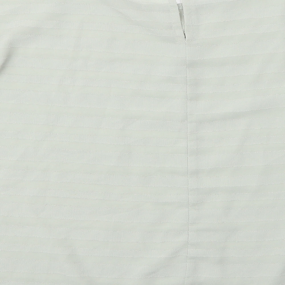 Primark Womens Green Polyester Basic Blouse Size 14 Round Neck