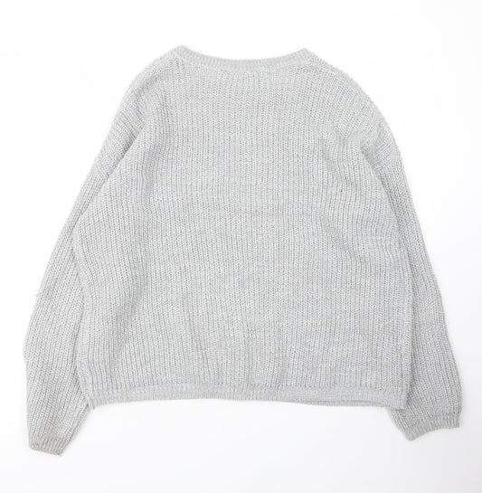 Womens UK Size L Peacocks Grey Pullover Jumper