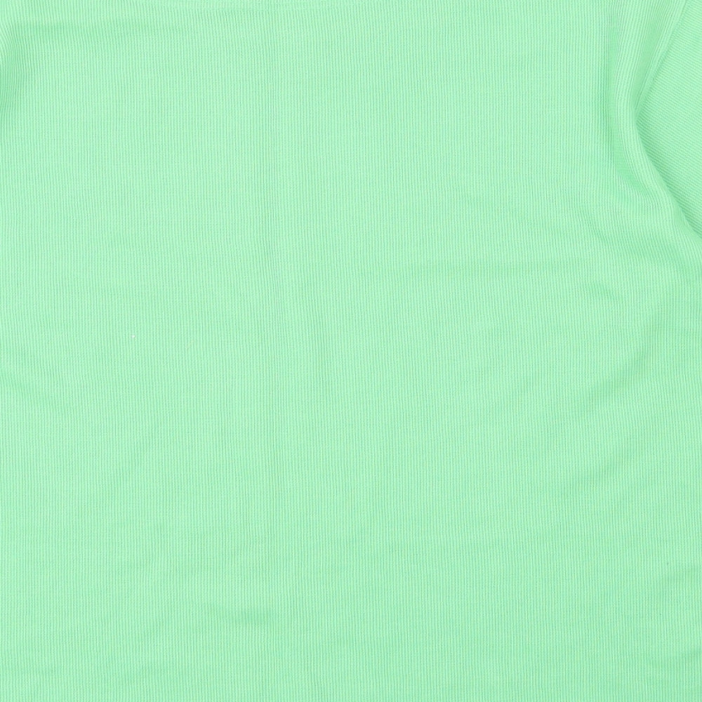 Womens UK Size L Joie De Vivre Green Basic T-Shirt