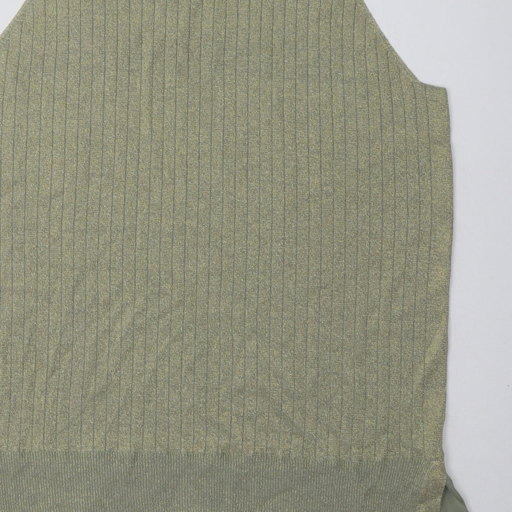Womens UK Size L NEXT Gold Basic Tank