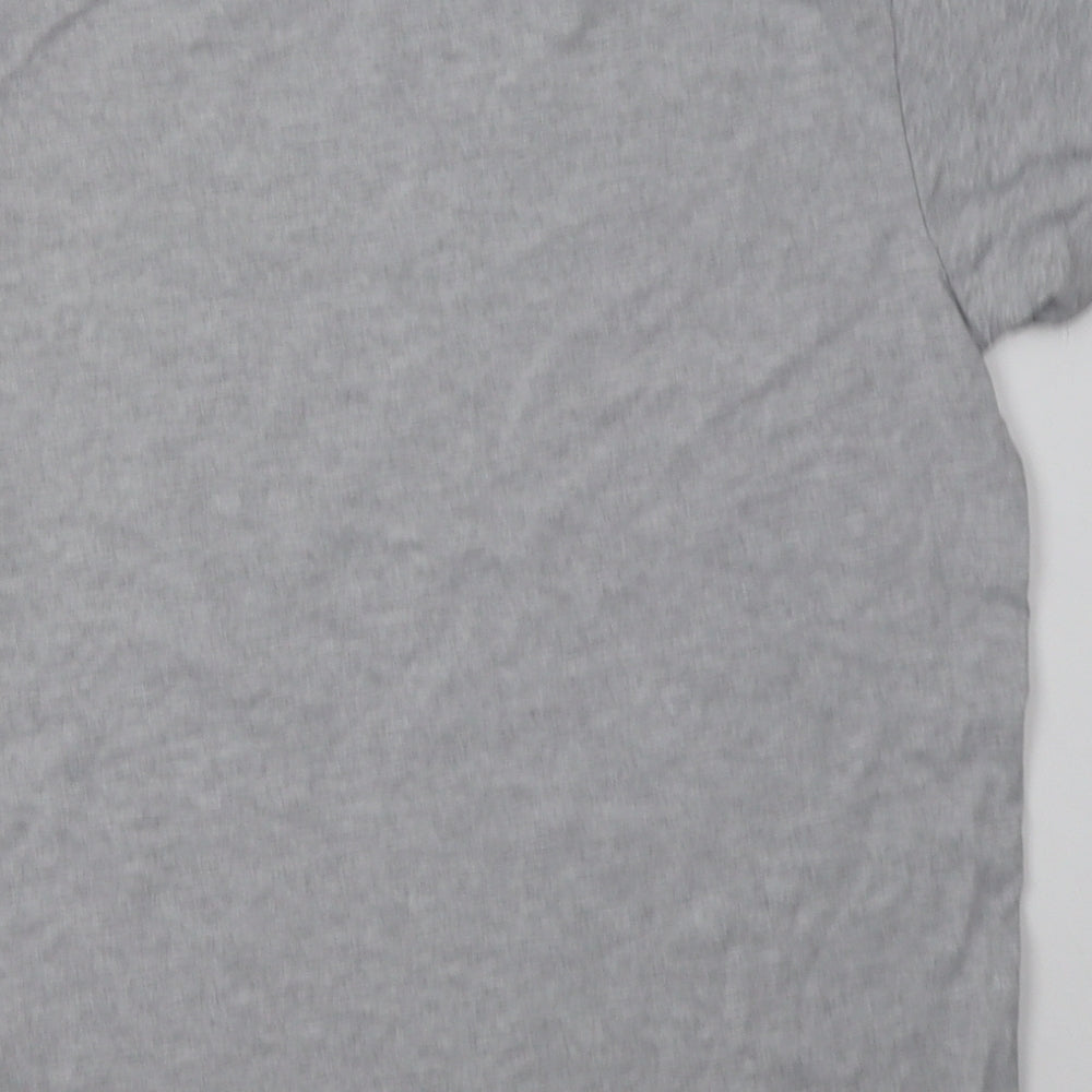 Primark Womens Grey Coir Basic T-Shirt Size L Crew Neck - Fortnite