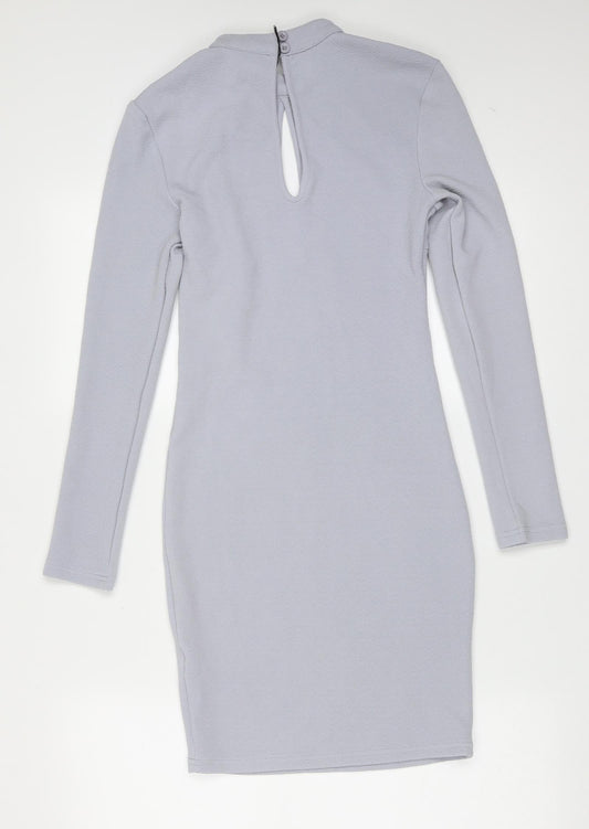 AX Paris Womens Blue Polyester Mini Size 8 Round Neck