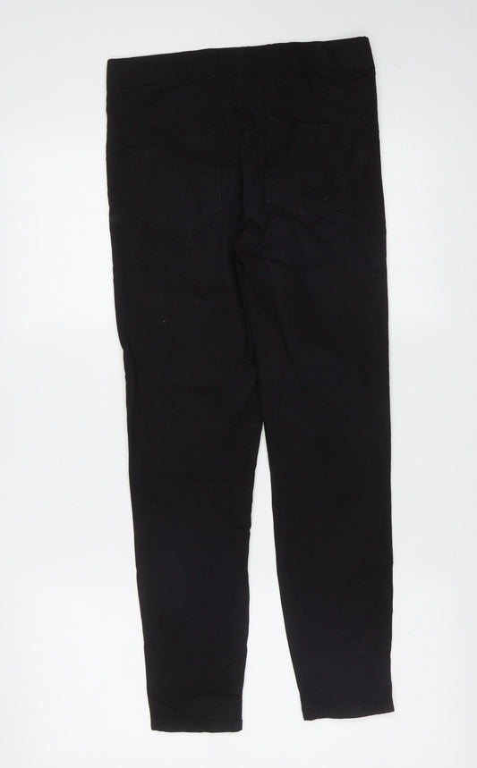 Primark Womens Black Cotton Jegging Jeans Size 10 L26 in Extra-Slim