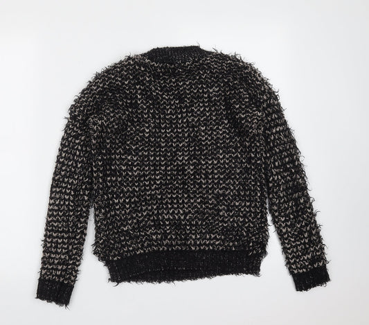 Primark Womens Black Round Neck Polyester Pullover Jumper Size 6