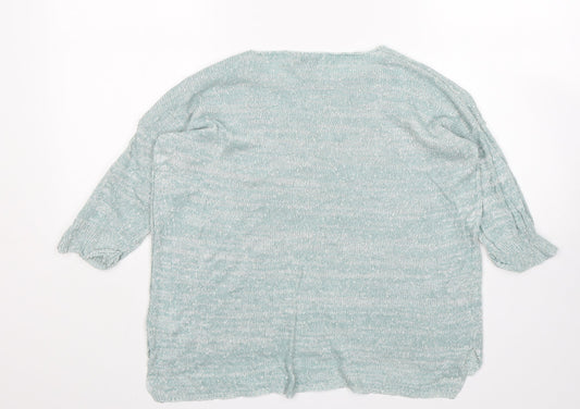 Womens UK Size 12 Papaya Green Pullover Jumper