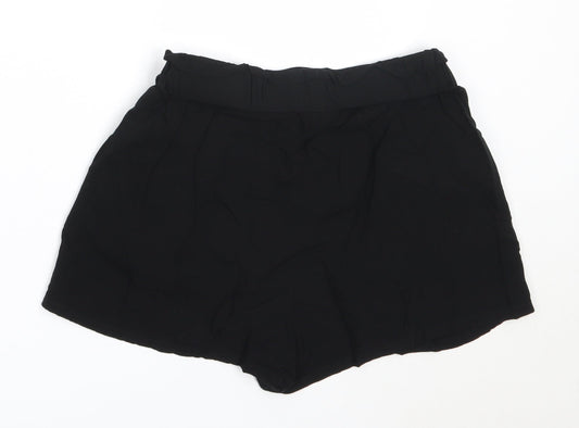 Primark Womens Black Viscose Hot Pants Shorts Size 8 Regular