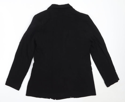Papaya Womens Black Viscose Jacket Blazer Size 10