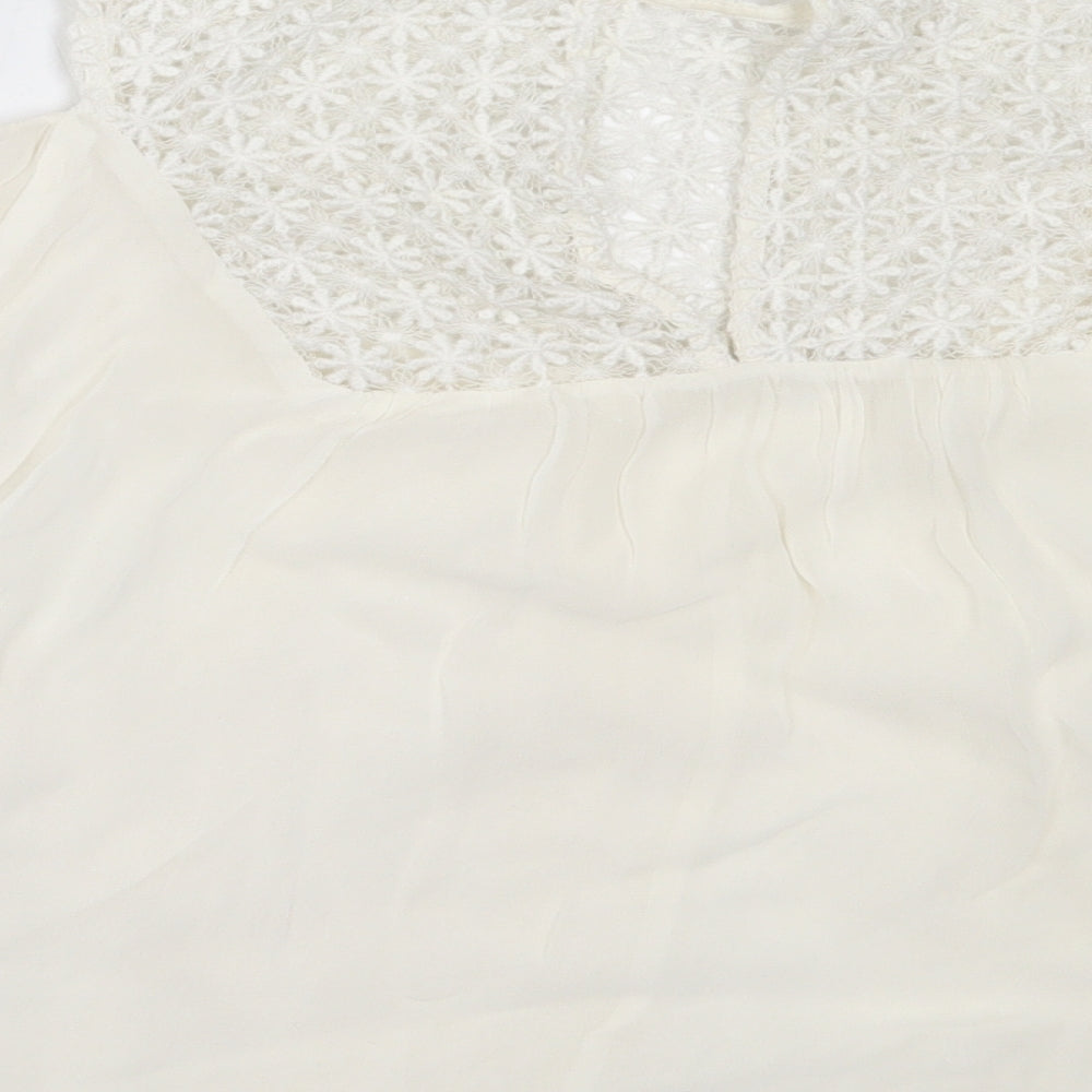 Womens UK Size XS Zara White Basic Blouse