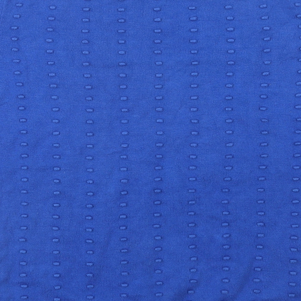 TU Womens Blue Boat Neck Cotton Pullover Jumper Size 8